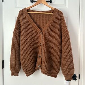 Shein chunky knit cardigan size small.